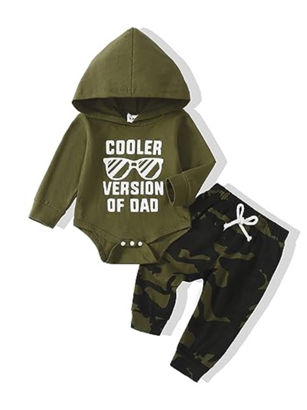 2 Piece Set Newborn Infant Toddler Clothing Outfit Hooded Romper Pants